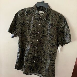 Goodthreads Green Casual Button Down Shirt NWT